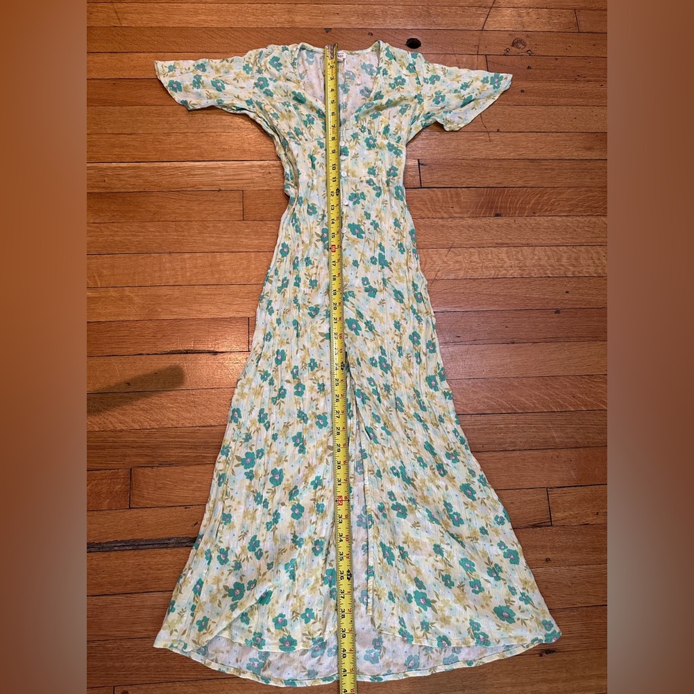 Billabong Floral Maxi Dress in Yellow and Green - Picture 4 of 5